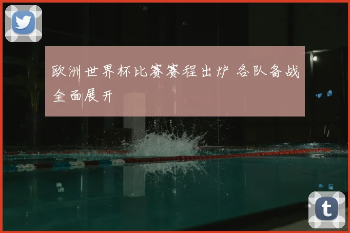 欧洲世界杯比赛赛程出炉 各队备战全面展开